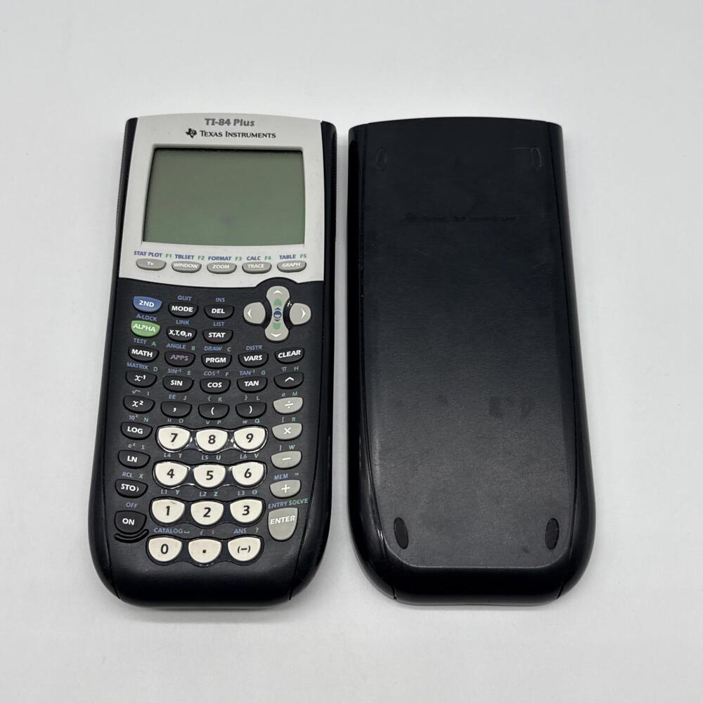 Texas Instruments TI-84 Plus Graphing Calculator - Black/Grey Tested Works
